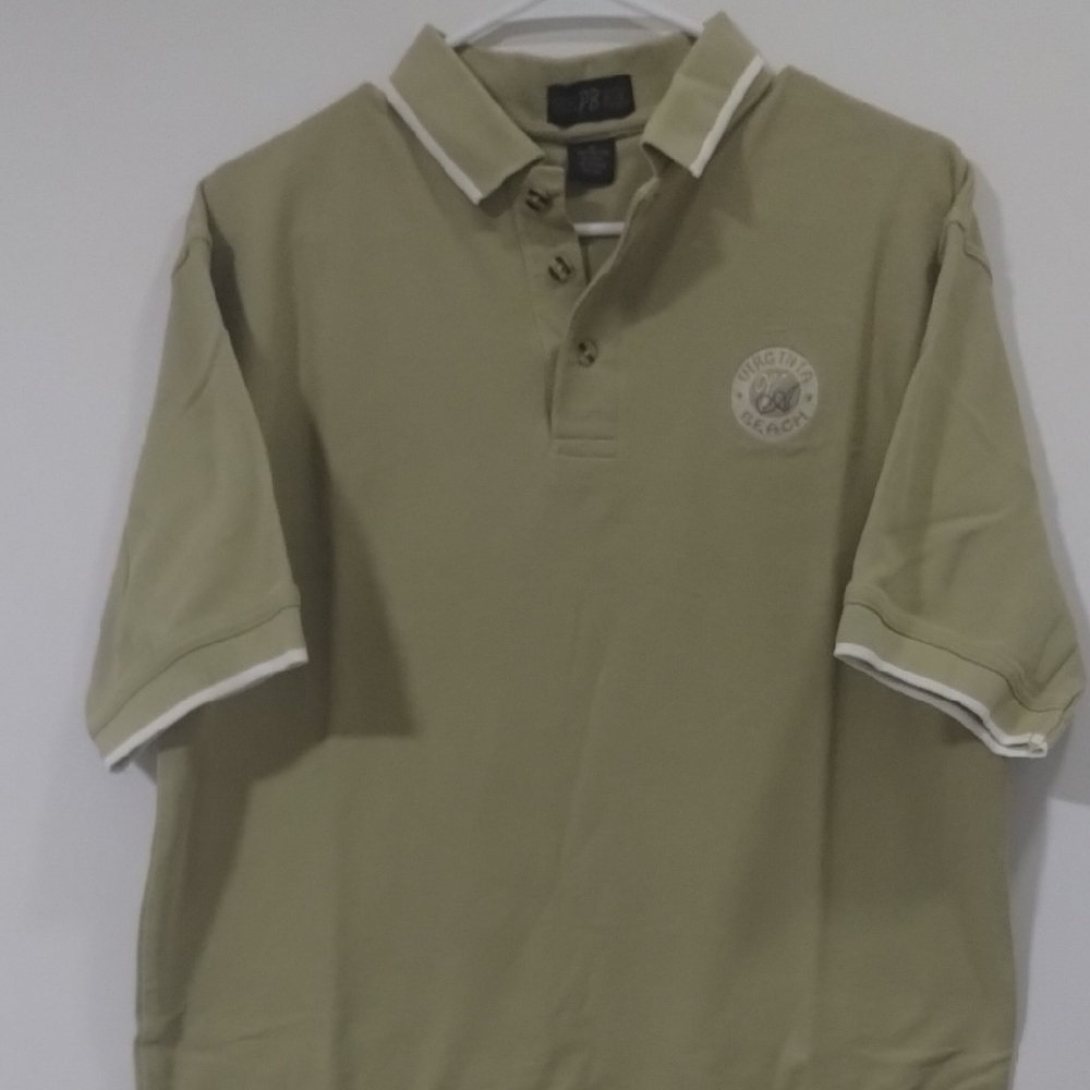 Virginia Beach Polo Shirt with Short Sleeves and White Trim